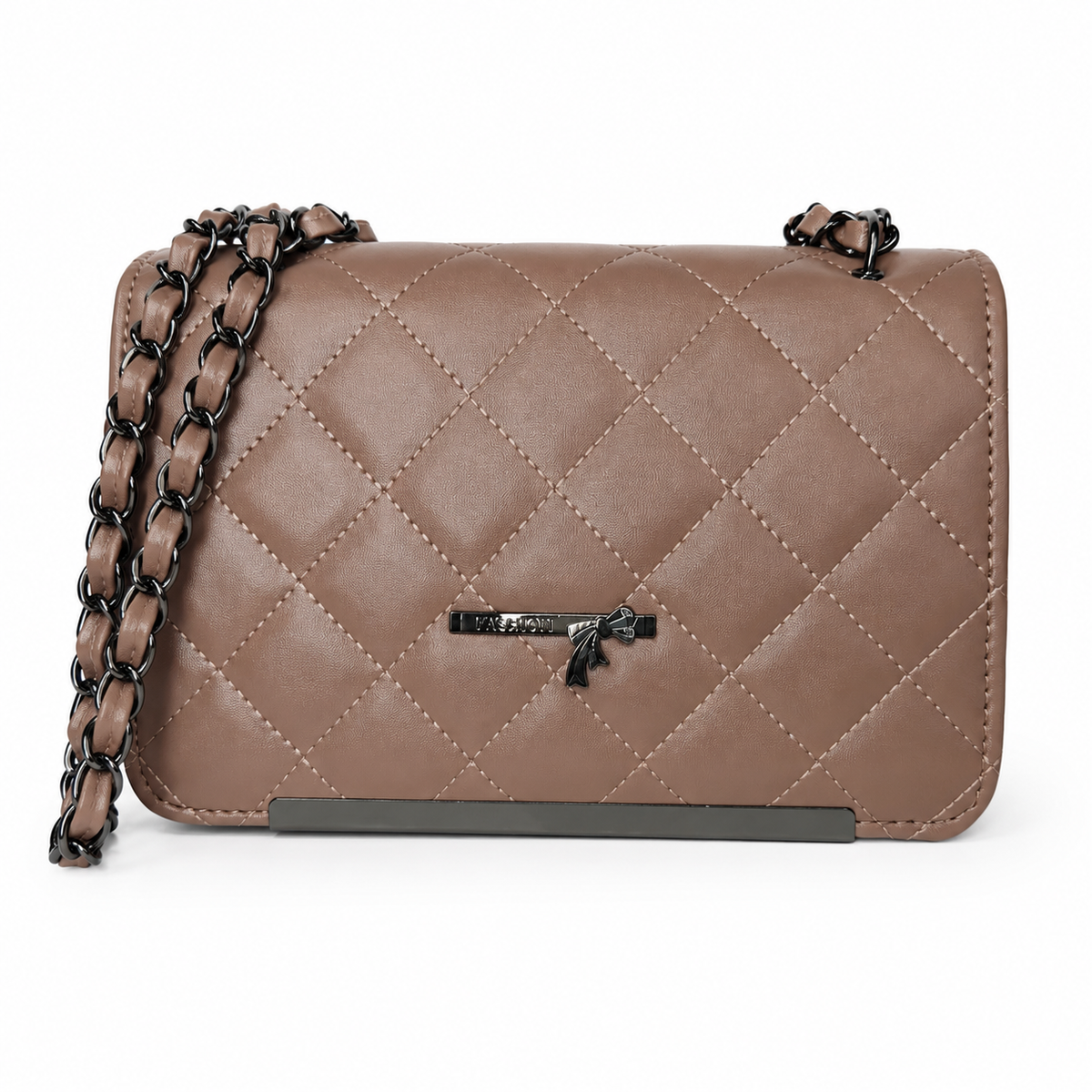 Women's Quilted Crossbody Sling Bag with Chain Strap