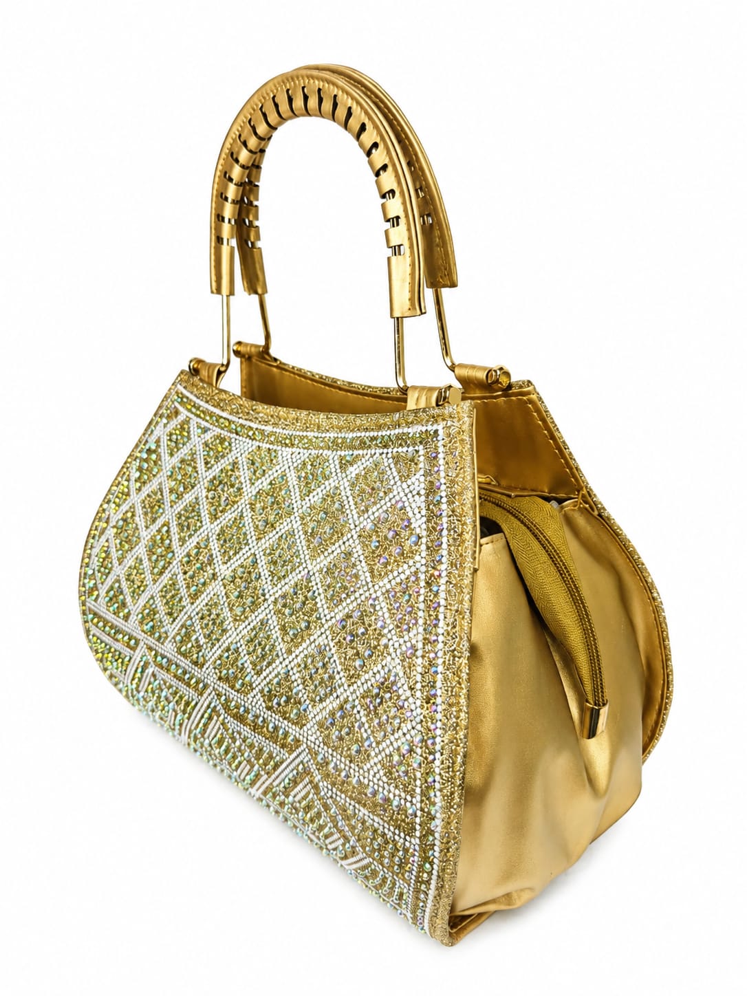 Women’s Bridal Handbag | Embellished Wedding & Party Bag with Designer Handle