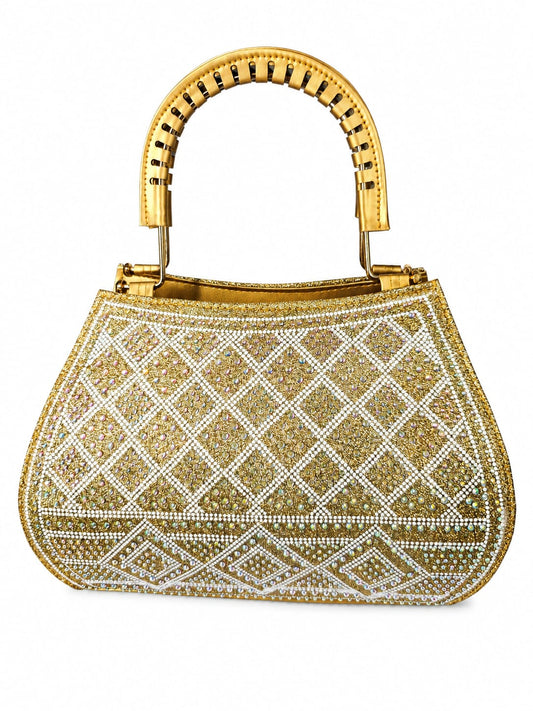 Women’s Bridal Handbag | Embellished Wedding & Party Bag with Designer Handle