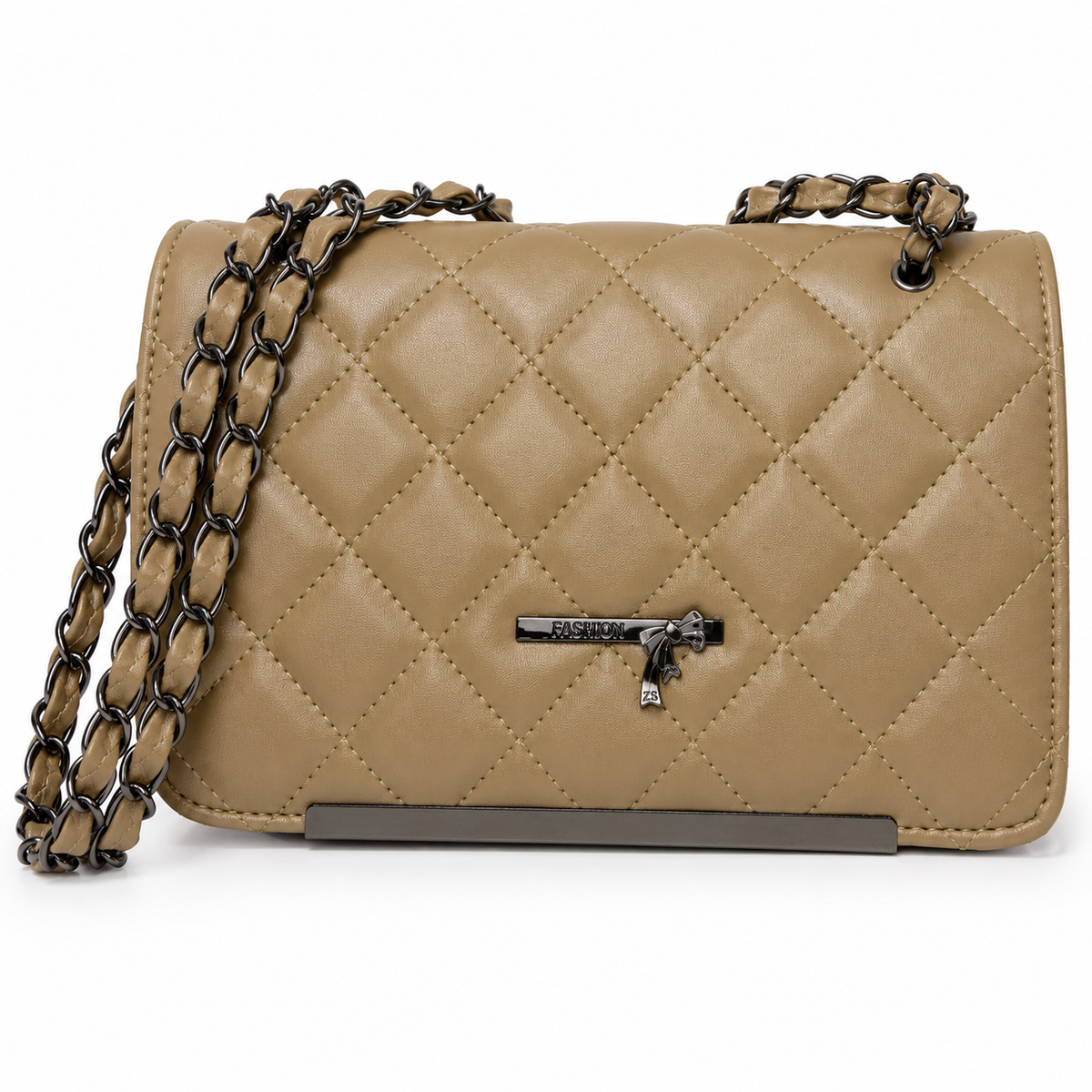 Women's Quilted Crossbody Sling Bag with Chain Strap