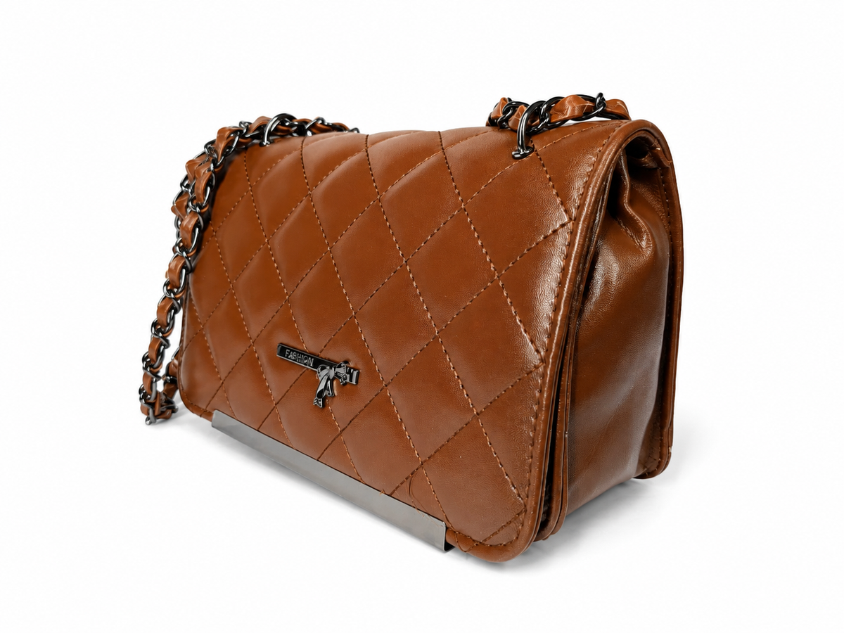 Women's Quilted Crossbody Sling Bag with Chain Strap