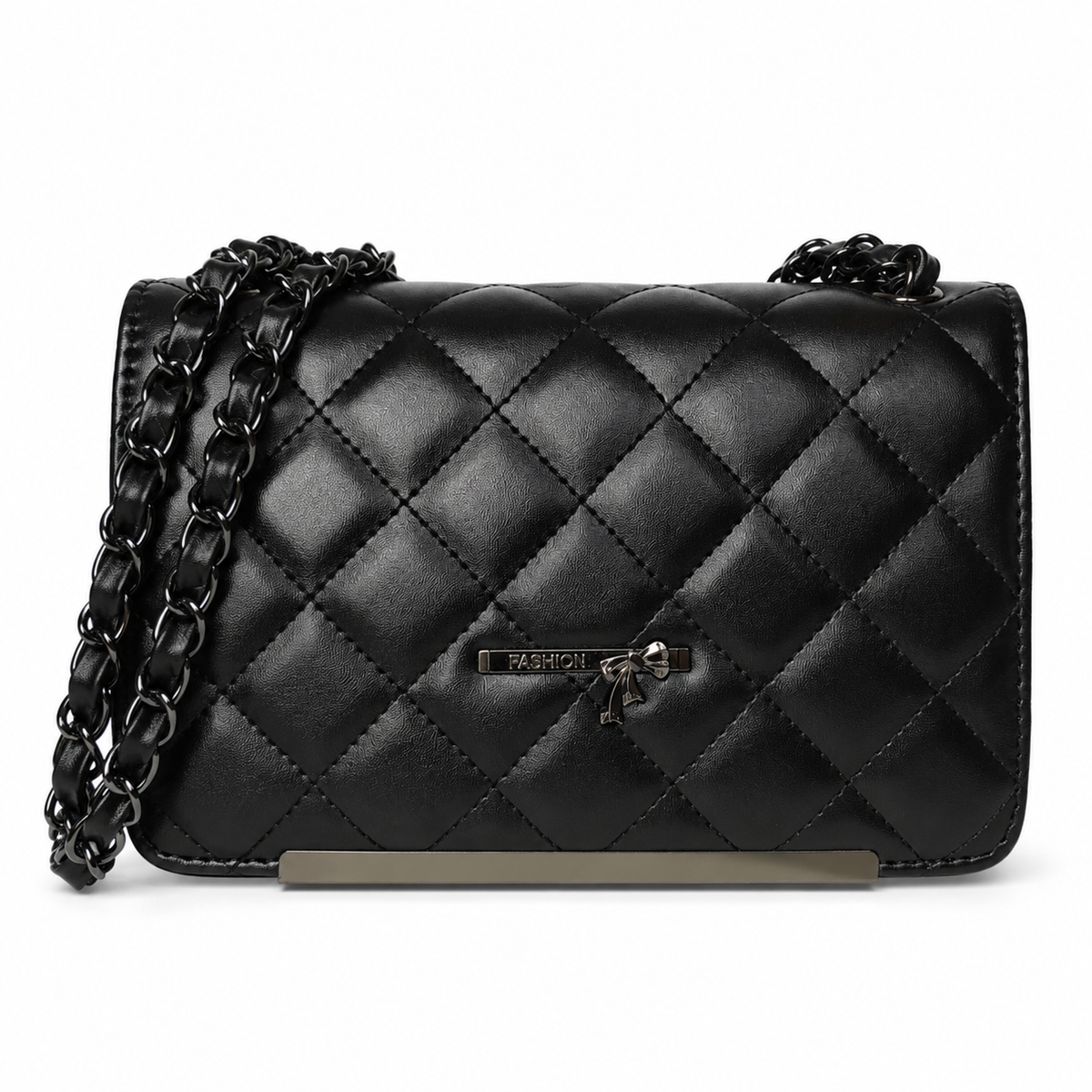 Women's Quilted Crossbody Sling Bag with Chain Strap