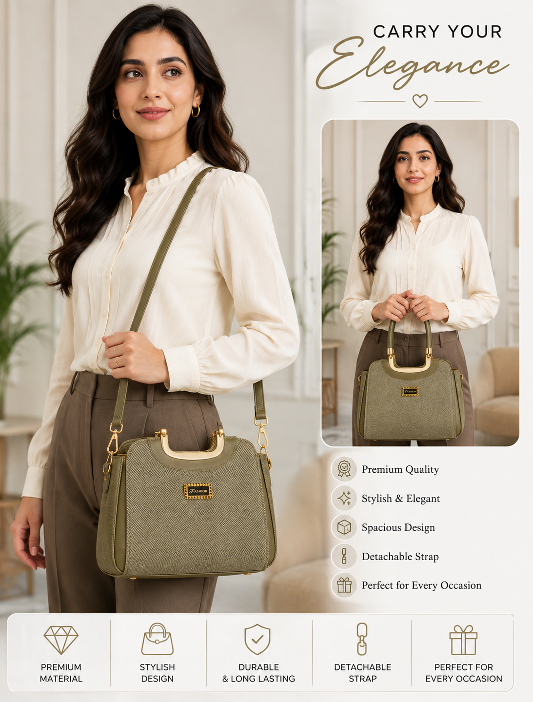 Auraline Quilted Crossbody Bag