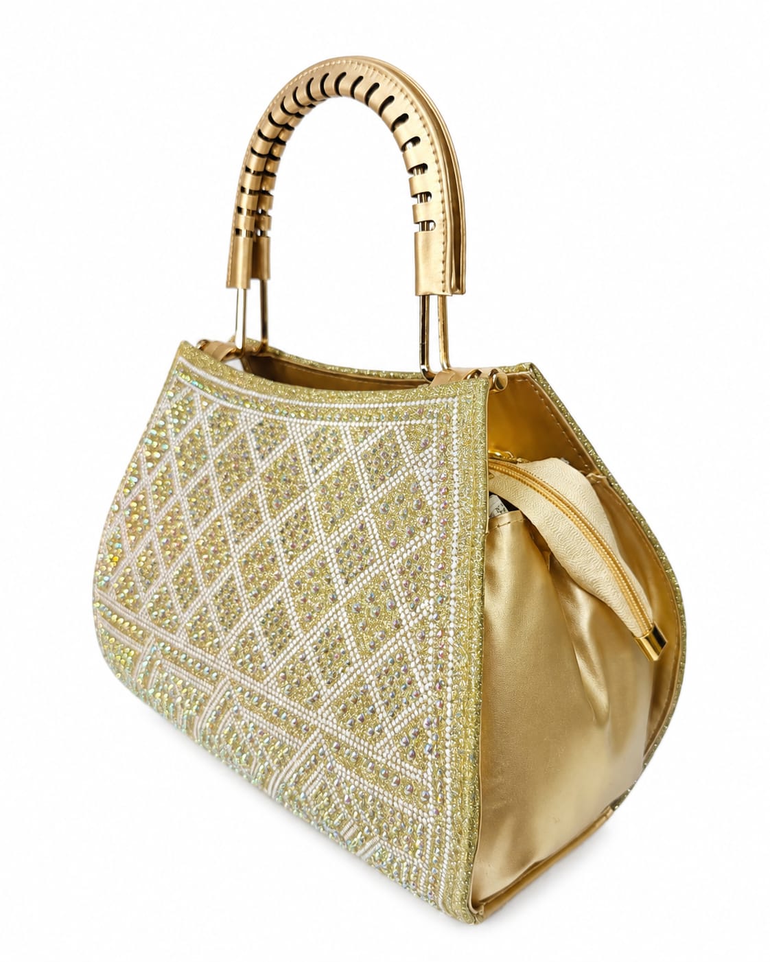 Women’s Bridal Handbag | Embellished Wedding & Party Bag with Designer Handle