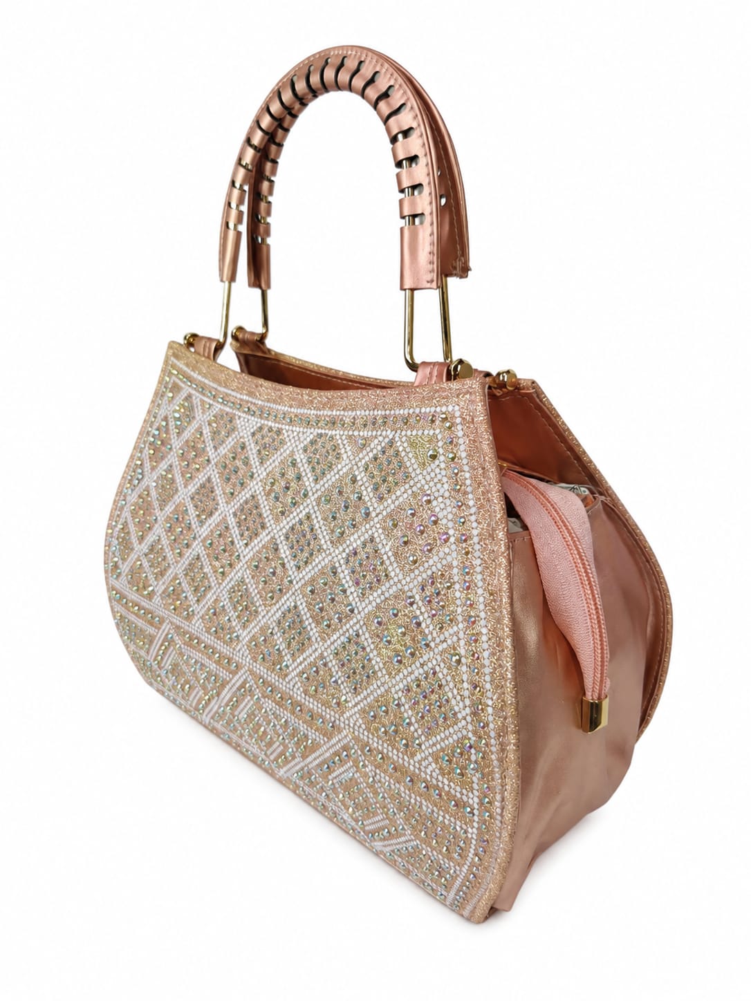 Women’s Bridal Handbag | Embellished Wedding & Party Bag with Designer Handle