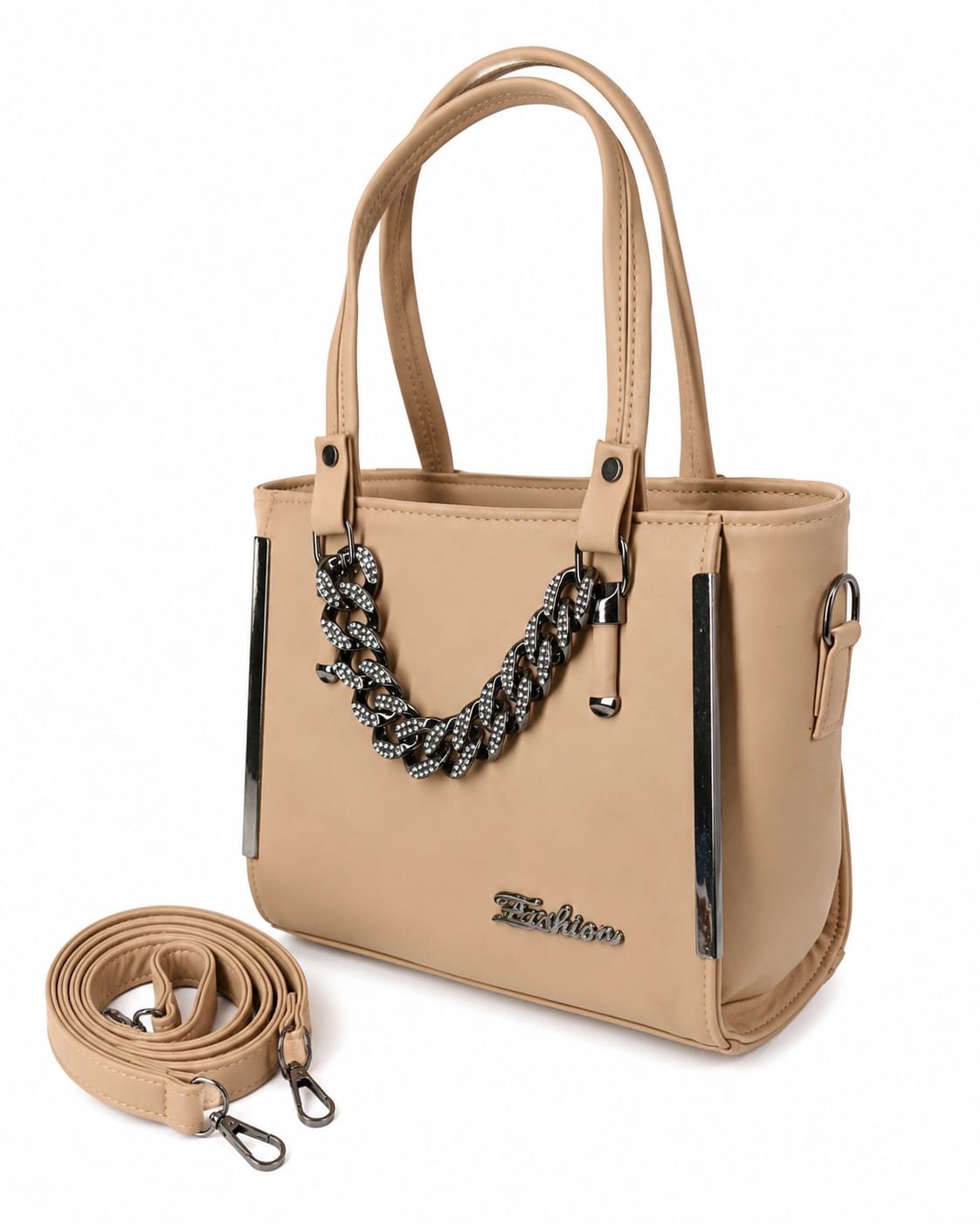 Women’s  PU Leather Tote Handbag with Long Shoulder Strap | 2-in-1 Stylish Handbag