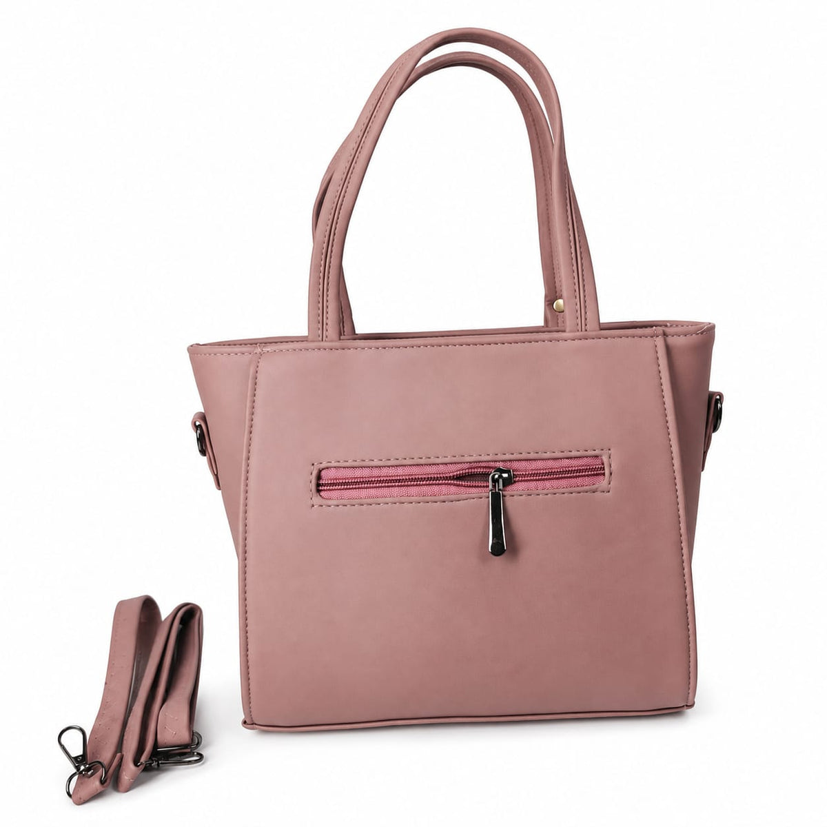 Women’s  PU Leather Tote Handbag with Long Shoulder Strap | 2-in-1 Stylish Handbag