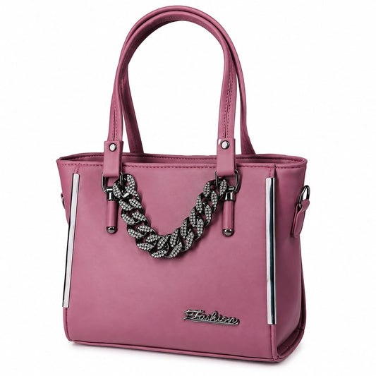 Sharza Crystal Chain Tote Bag | Women's Tote | Dusty Pink