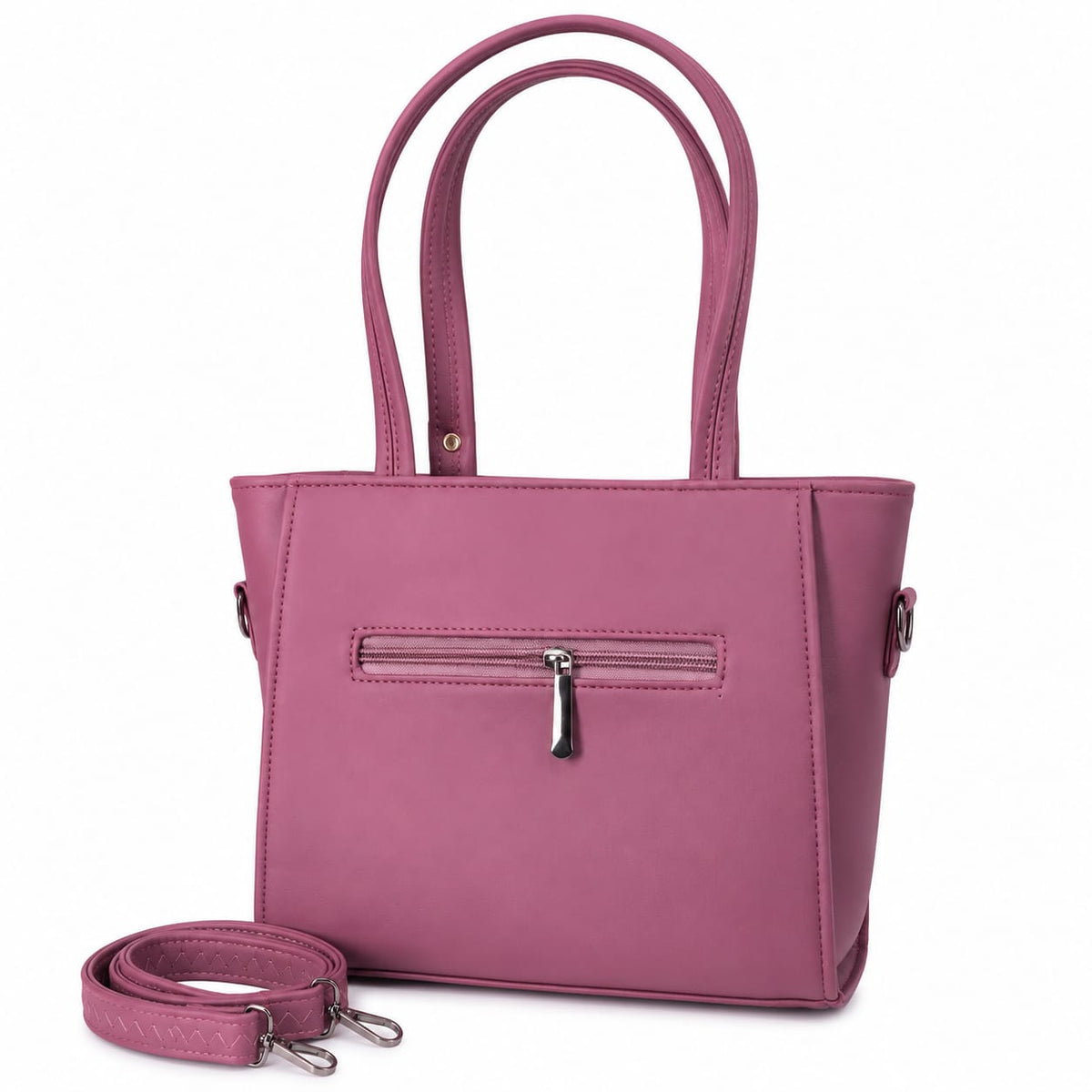 Women’s  PU Leather Tote Handbag with Long Shoulder Strap | 2-in-1 Stylish Handbag