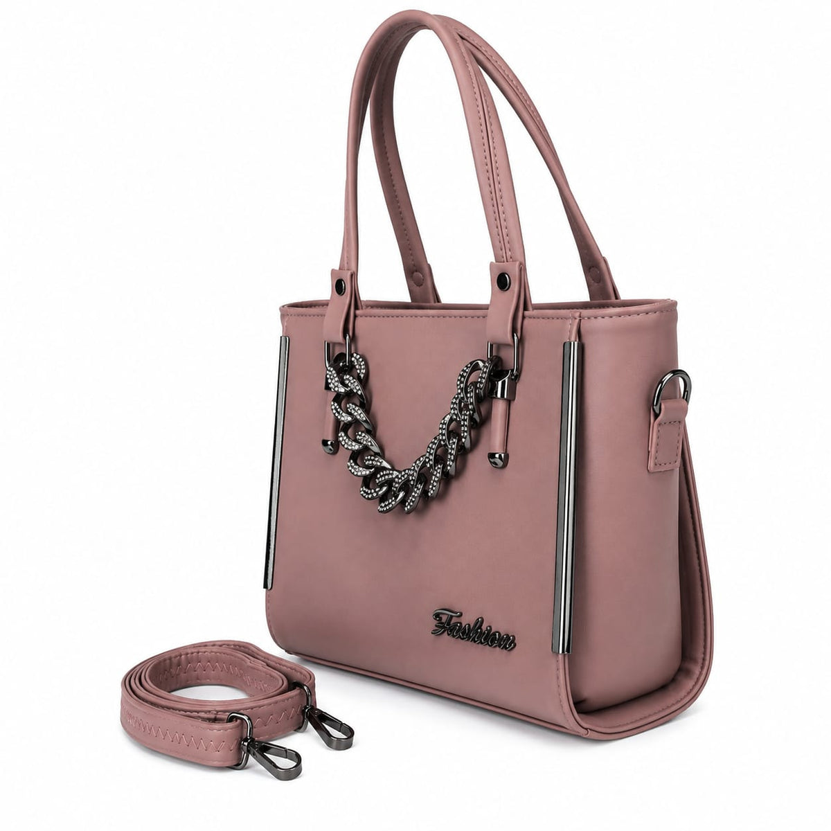 Women’s  PU Leather Tote Handbag with Long Shoulder Strap | 2-in-1 Stylish Handbag