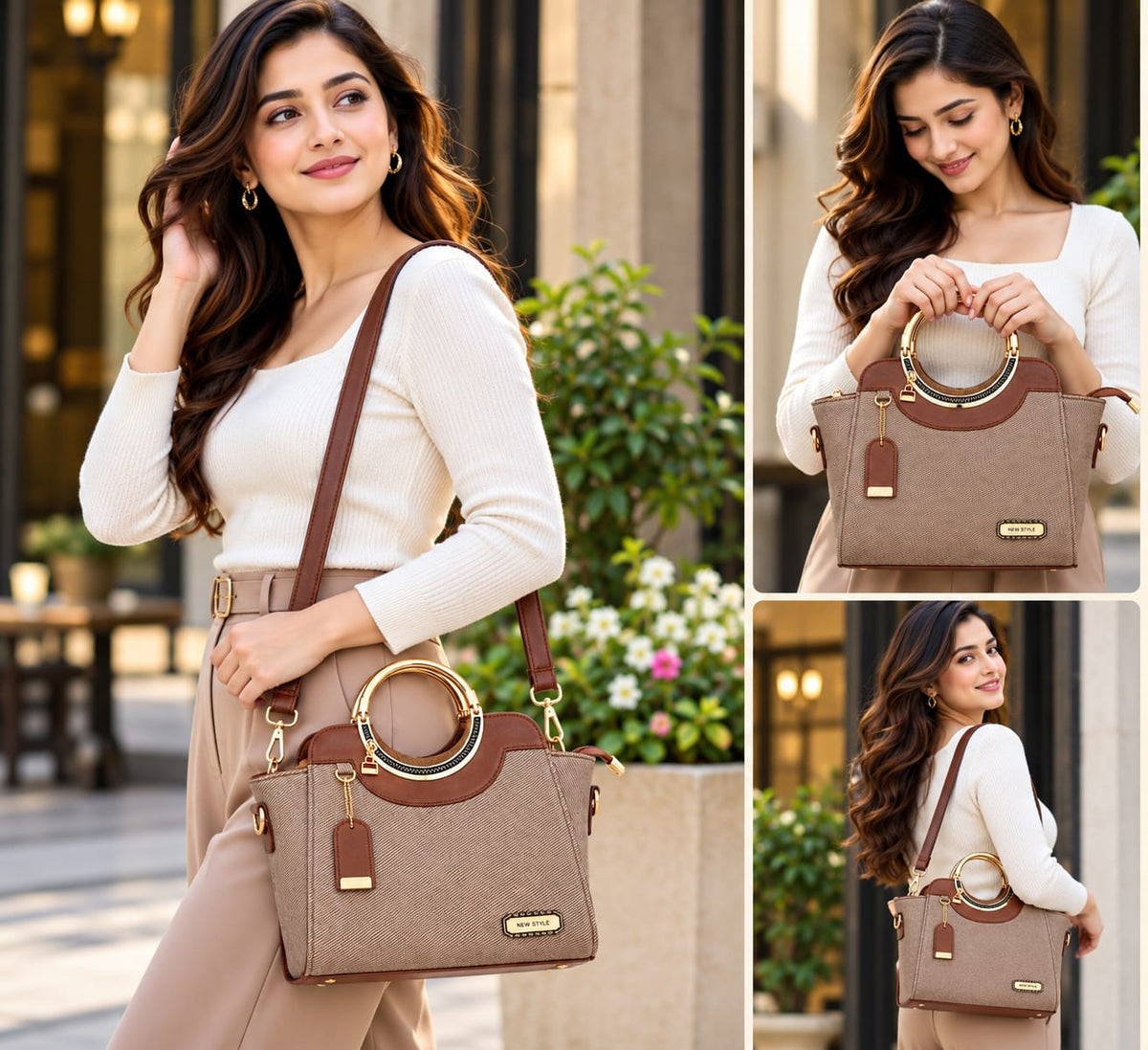 SHARZA FASHION Women's Handbag | Premium Ladies Tote & Shoulder Bag with Detachable Strap