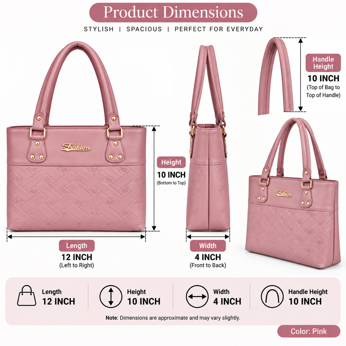 Women’s Premium Quality PU Leather Tote Handbag | Stylish & Spacious Shoulder Bag