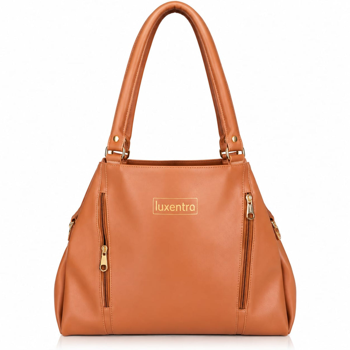 Women’s Shoulder Bag | Premium PU Leather Handbag with Double Front Zipper Pockets & 2 Main Compartments