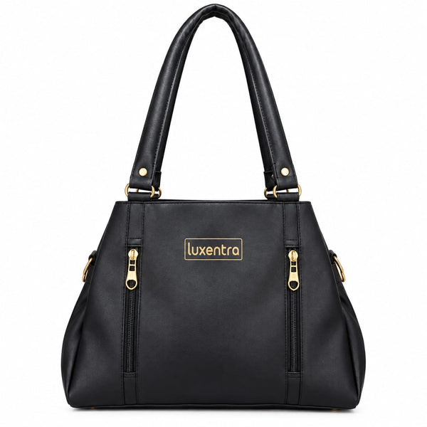 Women’s Shoulder Bag | Premium PU Leather Handbag with Double Front Zipper Pockets & 2 Main Compartments