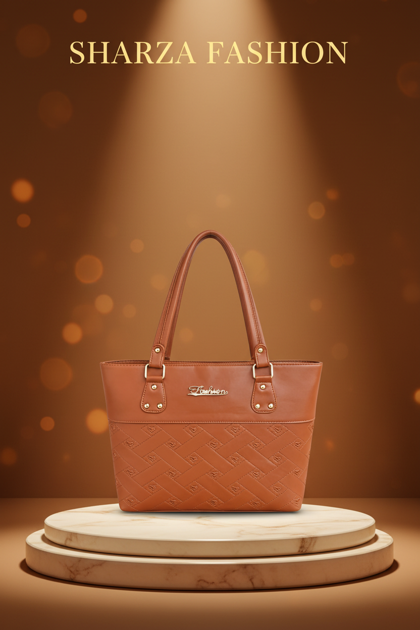 SHARZA FASHION Slider - Tan Tote